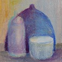 Trois pots Pastel gras