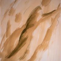 danse à sept temps Vers la droite Inspiration Encre et brou de noix 2011 75x50