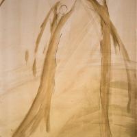 danse à sept temps Couple Inspiration Encre et brou de noix 2011 75x50